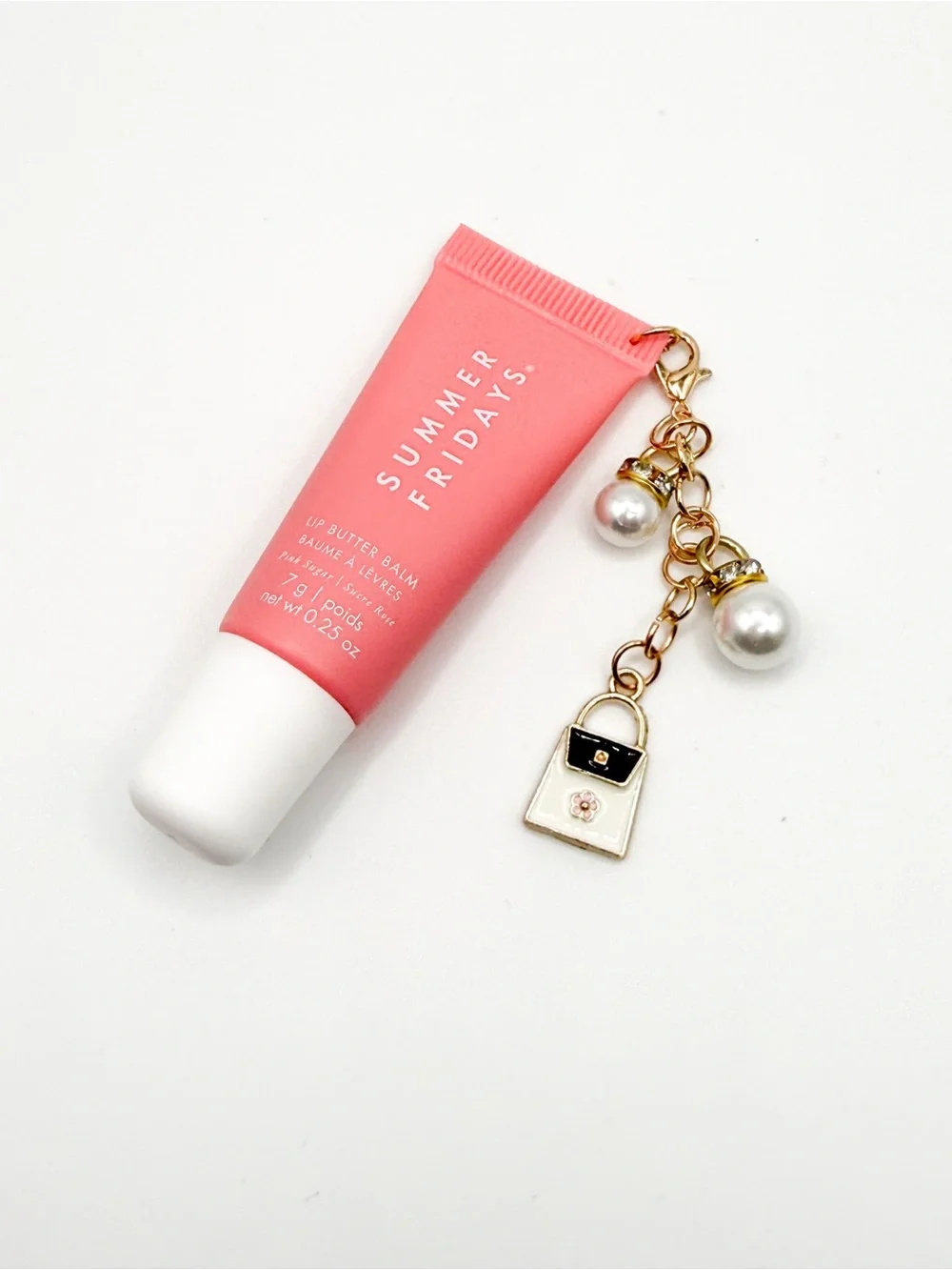 Summer Fridays Pink Sugar Lip Butter Balm 7g With Purse Charm